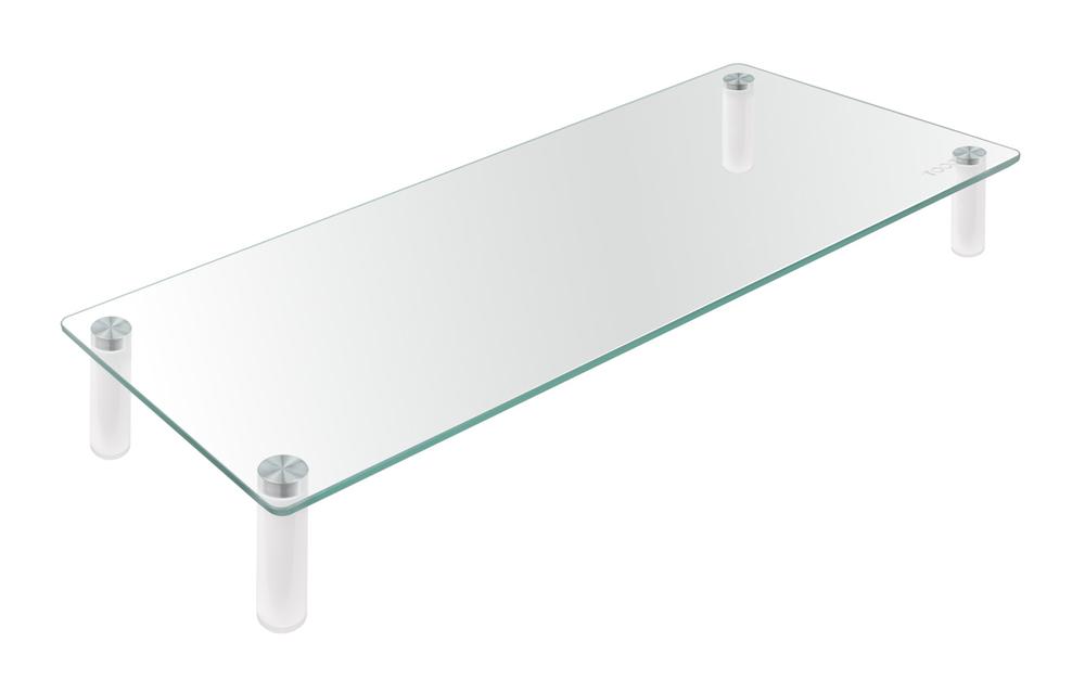 Soporte elevador tooq de vidrio para monitores