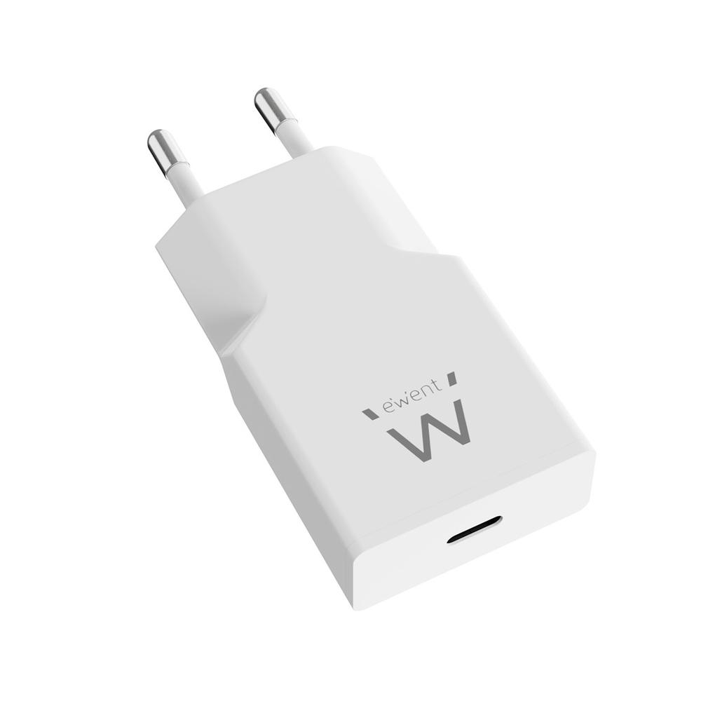 Cargador ewent ew1310 20w usb tipo c blanco