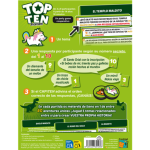 Juego de mesa top ten aventuras
