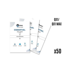 Laminas de proteccion frontales qcharx hidrogel essential hd para qx1 50 unidades