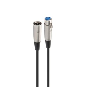 Cable xlr fonestar 5m - macho - hembra - negro