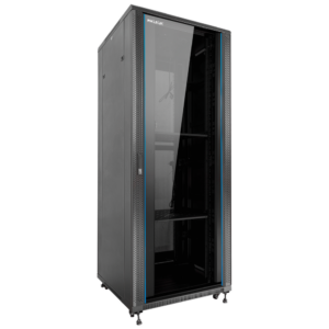 Armario rack de suelo 19 pulgadas phasak pro 32u negro 600x600 montado pho 6632