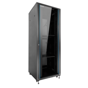 Armario rack de suelo 19 pulgadas phasak pro 42u negro 600x600 montado pho 6642