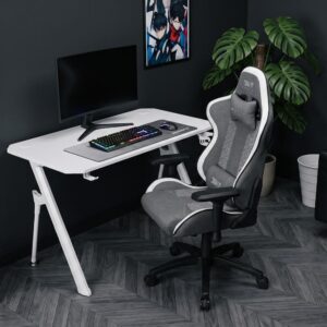 Silla gaming drift dr190 gris y blanco