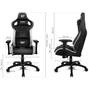 Silla gaming drift dr220 gris y blanca