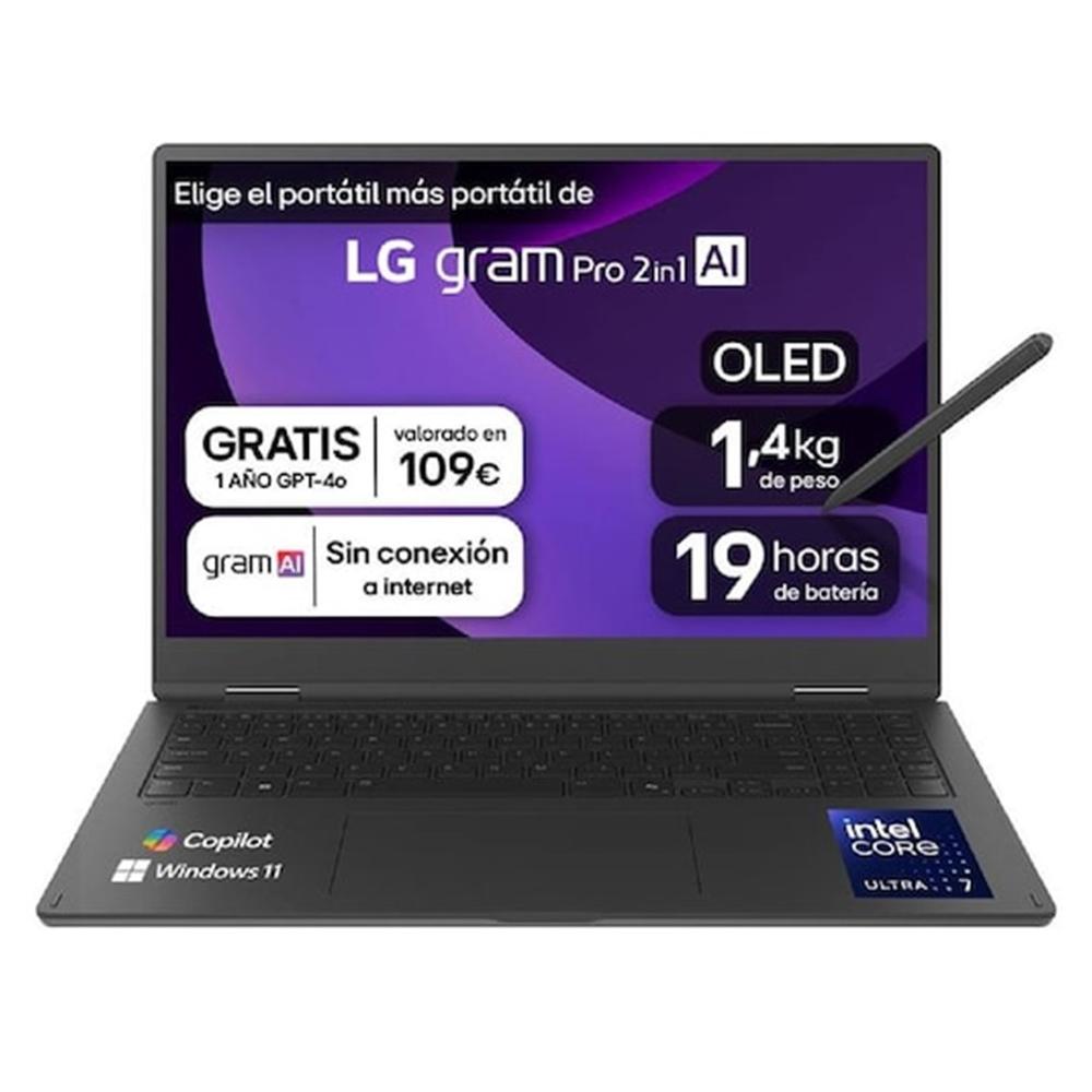 Portatil lg gram pro 16t90tp - k u7 - 255h - 32gb - 1tb ssd - 16 pulgadas - w11h