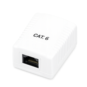Roseta de superficie phasak cat 6 utp caja 1 puerto hembra rj45