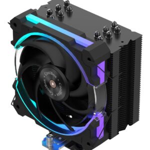 Ventilador disipador cpu gaming coolbox negro argb h6 ring