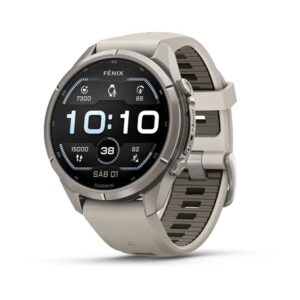 Smartwatch garmin fenix 9 pro amoled 43mm titanium correa blanca