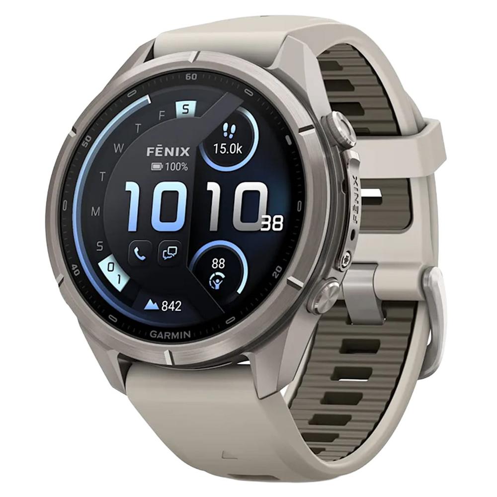Smartwatch garmin fenix 9 pro amoled lte 43mm titanium correa blanca