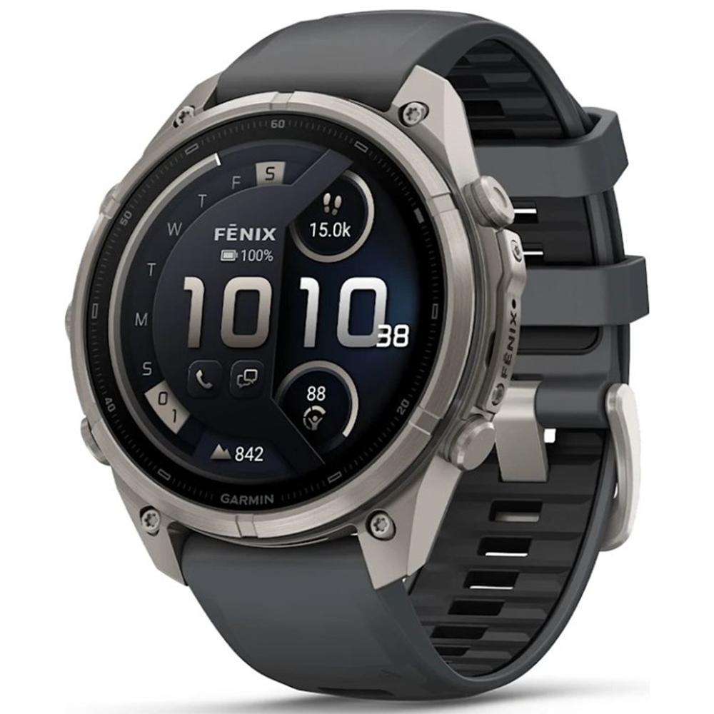 Smartwatch garmin fenix 9 pro amoled lte 47mm titanium correa gris