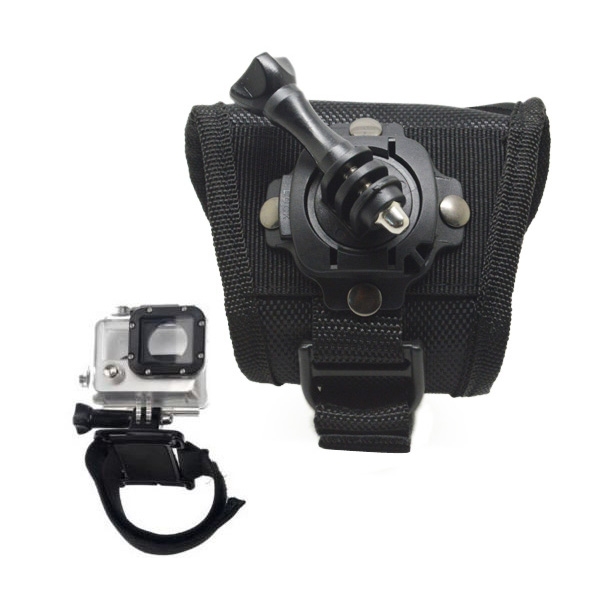 Soporte de muñeca Phoenix ajustable con velcro y rotación 360°, cámaras Sport y GoPro Hero 1/2/3/3+/4, negro