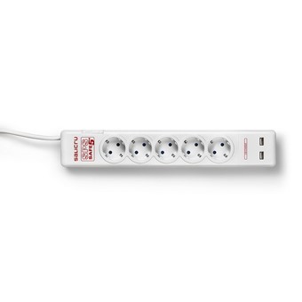 Regleta salicru sps safe 5+ - 5 tomas schuko - 2 usb