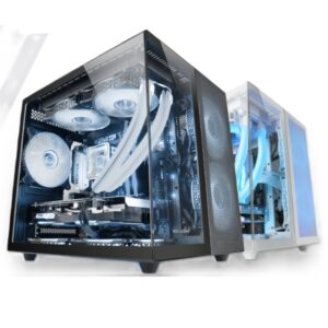 Caja microatx cube gaming mars gaming mcnovam negra doble panel de cristal templado doble camara rej