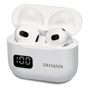 Auricular intrauditivo bt aiwa ebtw-100 tws bt 5.3 mic 4h+12h blanco