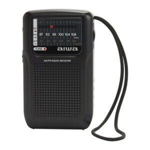 Radio analogica portatil aiwa rs-33 am/fm altavoz integrado jack 3.5mm negro vintage