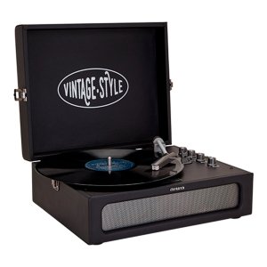 Tocadiscos bluetooth aiwa vpx-1971bk bt 5.0 33/45 rpm maletin audio technica grabacion usb 2x5w negr