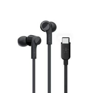 Auricular intrauditivo usb-c belkin soundform g3h0002 mic control vol ipx5 1.2m negro