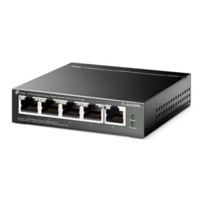 Switch semigestionable tp-link tl-sg105pe 5p 4x1gb poe+ 1x1gb 65w metalico negro