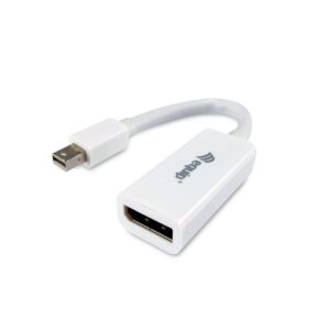 Adaptador Mini Displayport macho a Displayport hembra / 15cm / 4K / Blanco / Equip 133440