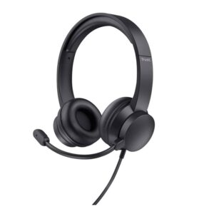 Auriculares Trust Ayda / Jack 3.5mm / Micro plegable / 40mm / Cable 1.8m / Negro / 25087