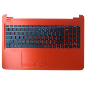Top case + Teclado compatible para portátil HP 15-AY / 15-BA Rojo