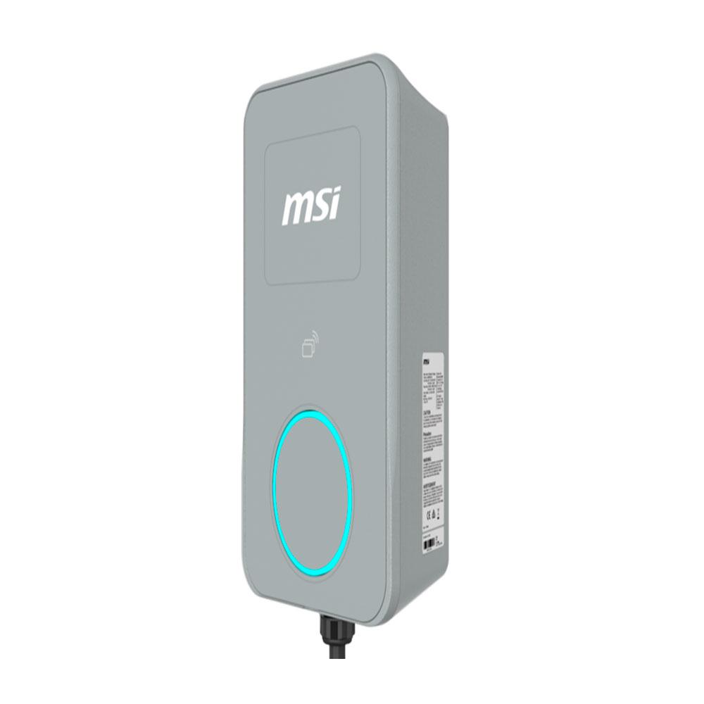 Cargador Coche Eléctrico MSI EVSE EZwall Life Max Gris 22kW Monofásico y Trifásico / 9S6-C80112-084