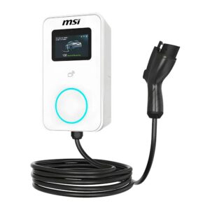 Cargador para Coche Eléctrico MSI EVSE EZwall Premium Max OCPP Blanco 22kW / 9S6-C80121-038