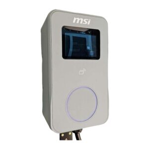 Cargador Coche Eléctrico MSI EVSE EZwall Premium Max Gris 22kW Trifásico Tipo 2 5m / 9S6-C80122-041