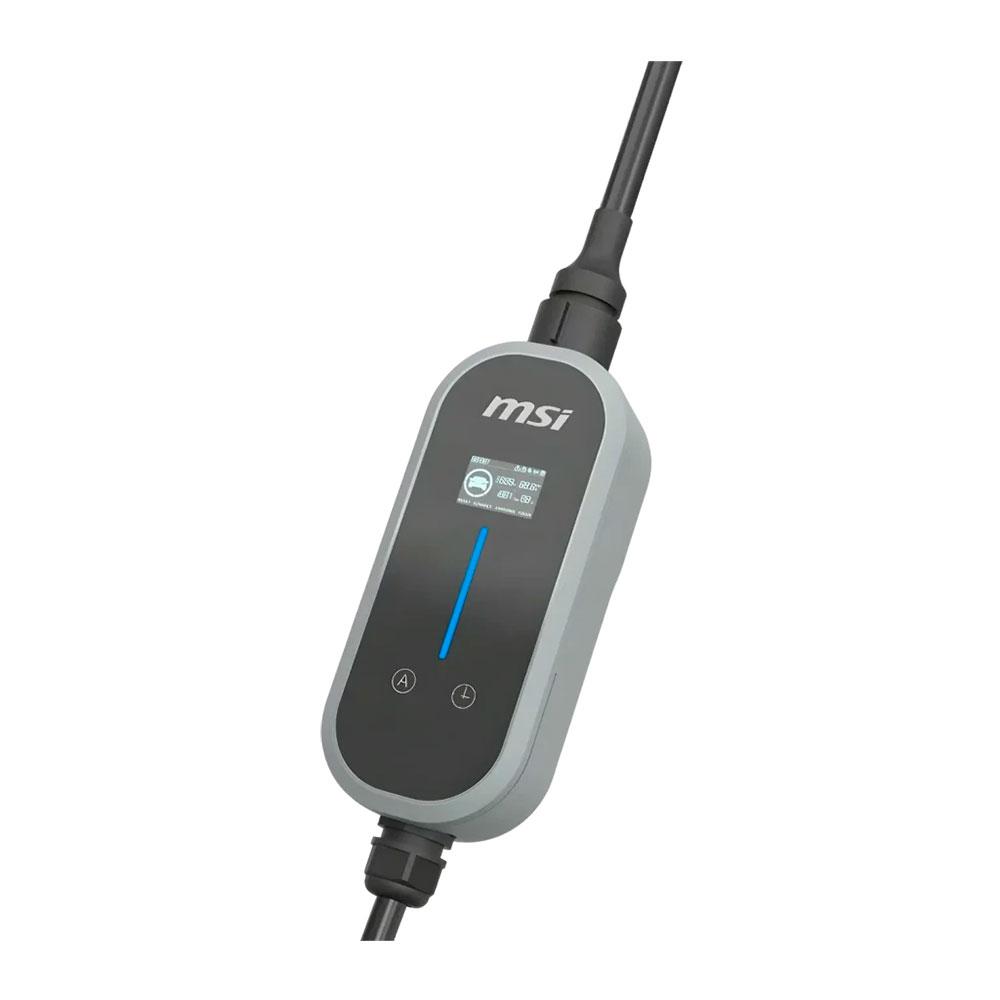 Cargador Coche Eléctrico MSI EVSE EZgo Gris 3,6kW Tipo 2 Cable 5m / 9S6-C80612-013