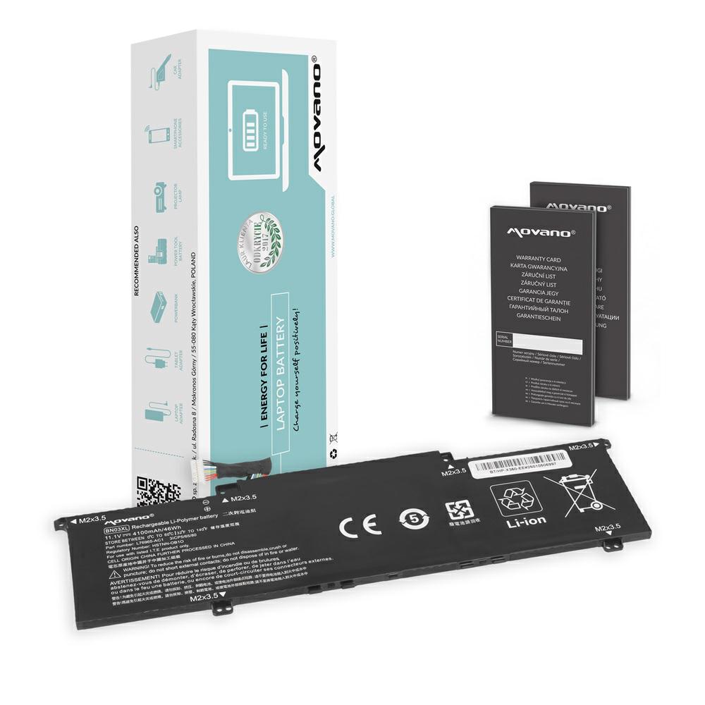 Batería compatible para portátil HP BN03XL 11.1V 4100mAh Movano