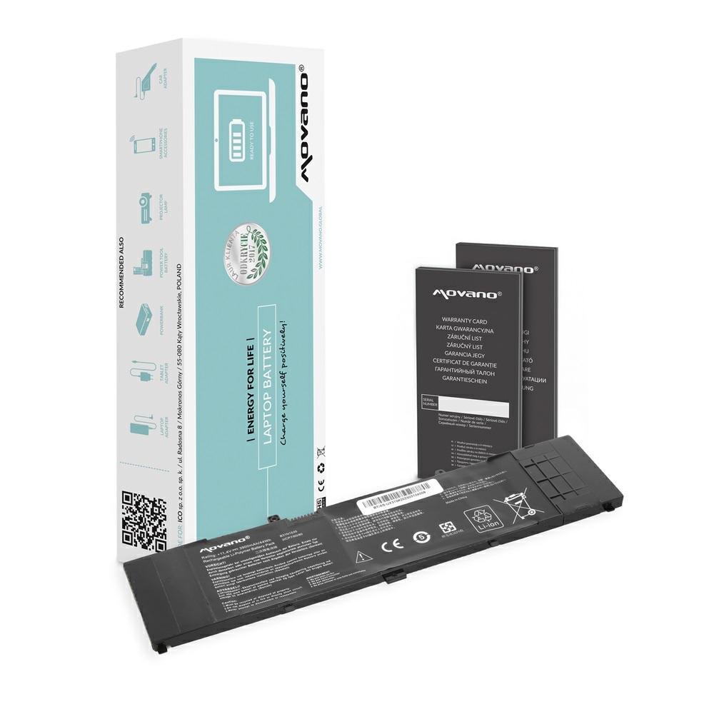 Batería compatible para portátil ASUS B31N1535 11.4V 3900mAh Movano