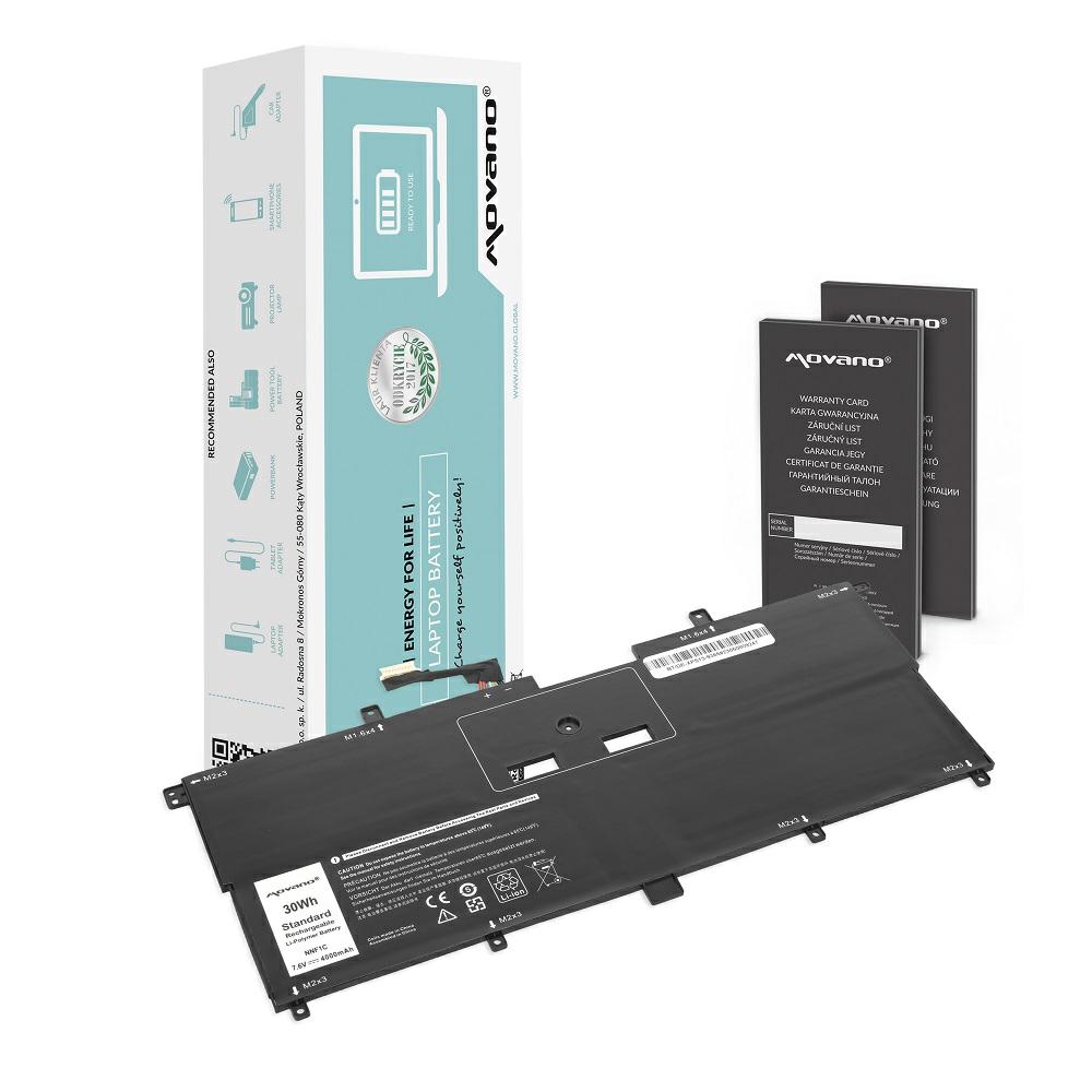 Batería compatible para portátil DELL XPS 13 (9365) 7.6V 4000 mAh Movano