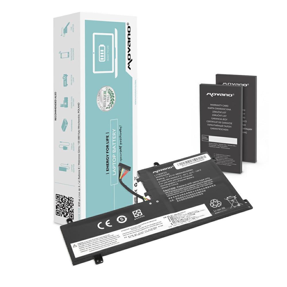 Batería compatible para portátil LENOVO L17C3PG1 11.4V 4650mAh Movano