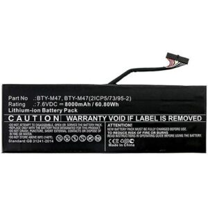 Batería compatible para portátil MSI GS40 7.6V / 8000mAh / MBXMSI-BA0009