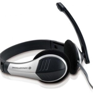 Auriculares con Microfono Conceptronic Polona / estereo / Jack 3.5mm / VoIp / negro - plata / CCHATSTAR2