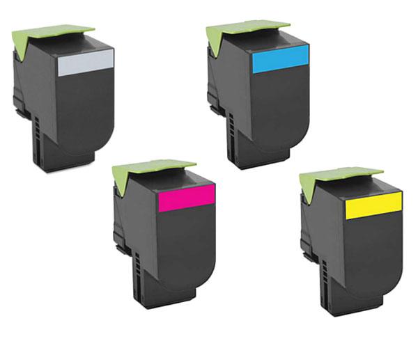 Toner genérico para LEXMARK CX410 / CX510 Cian 3.000 Pag. 80C2HC0 / 802HC