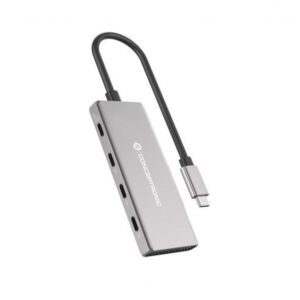 Hub adaptador Type-C a 4x Type-C 3.2 / 10gb / PD 100W / Conceptronic / HUBBIES16G