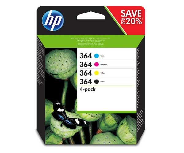 Tinta Original Hp pack n364 negro / cian / magenta /amarillo - n9j73ae