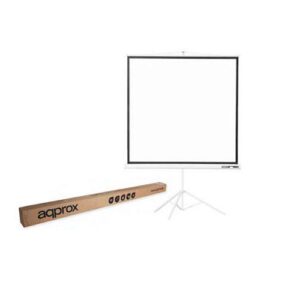 Pantalla mural Ocasion con Tripode Approx (100") 180x180 para proyector / Tela blanco mate - Trasera negra opaca
