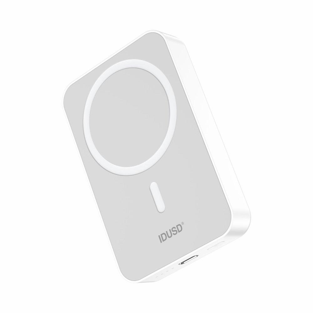 PowerBank IDUSD Eco Power 10.000 mah / 20W PD / 15W Carga Inalambrica / Magnético / Blanco / P24B