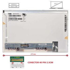 Pantalla compatible para portátil LED 10.1" 40 Pines