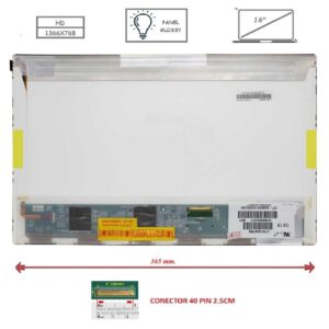 Pantalla compatible para portátil LED 16" 40 Pines HD Brillo