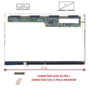 Pantalla compatible para portátil LCD 15" 20 Pines XGA