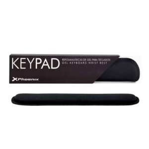 Reposamuñecas de gel para teclado Keypad Phoenix / Ergonómica / Espuma efecto memoria / Alta densidad / Negro / PHKEYPAD