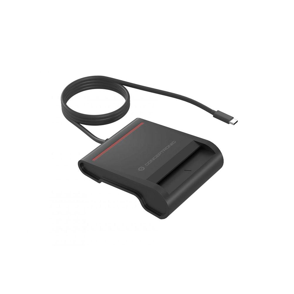 Lector Dnie 4.0 Externo Conceptronic USB-c / eID / Negro / SCR01BC