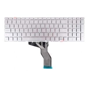 Teclado compatible para portátil HP Pavilion 15-ab / 15-bs / 15q-bd / 15-cc / 809031-071 / Teclas redondas / Intro grande / Plata
