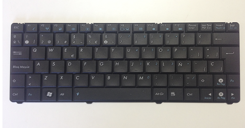 Teclado compatible para portátil ASUS N10/ n10j/n10e/n10jb/n10jc/n10jh neg