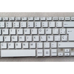 Teclado compatible para portátil SONY Vaio fit 15 series / svf15 blanco sin marco