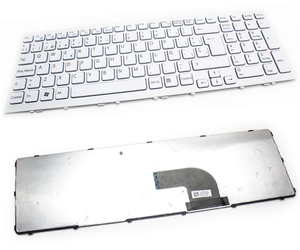 Teclado compatible para portátil SONY sve15 / sve17 series blanco